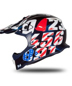 Ufo Numbers Kid Helmet Blue